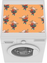 Wasmachine beschermer mat - Boeket - Bloemen - Patroon - Breedte 55 cm x hoogte 45 cm