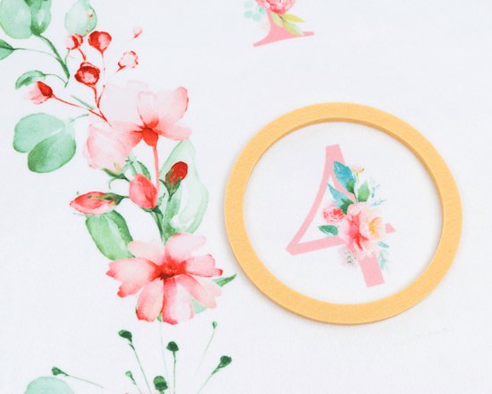 Flouer Mijlpaaldeken Bloemen - Milestone deken - Kraamcadeau meisje - Mijlpaaldeken baby - Babyshower meisje - Cadeau baby meisje - Kraamcadeautjes - Mijlpaal deken - Milestone blanket - Babyshower cadeau van FLO — afbeelding 5