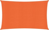 vidaXL Zonnezeil 160 g/m² 2x4,5 m HDPE oranje