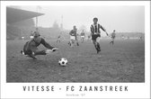 Walljar - Vitesse - FC Zaanstreek '67 - Zwart wit poster met lijst