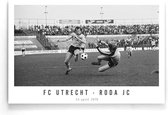 Walljar - FC Utrecht - Roda JC '79 - Zwart wit poster