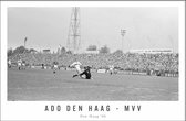 Walljar - ADO Den Haag - MVV '66 - Zwart wit poster met lijst