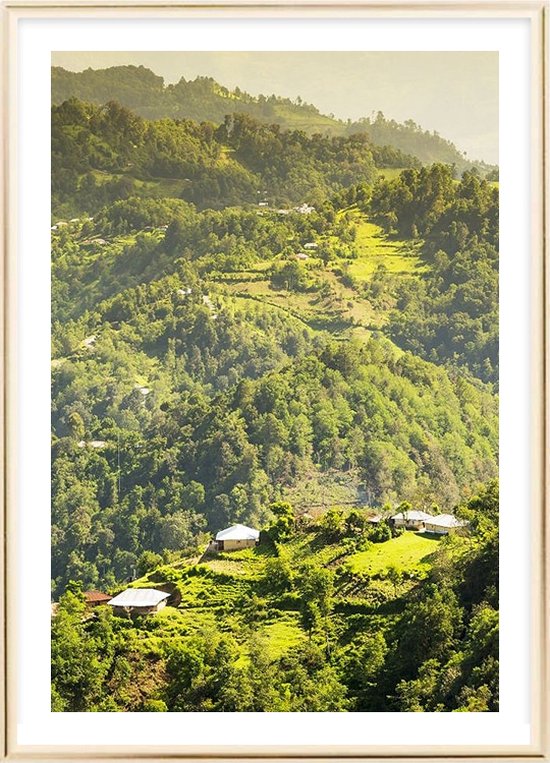 Poster Met Lijst - Rural Village Poster (21x30cm)