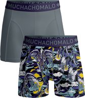 Muchachomalo-2-pack onderbroeken voor mannen-Elastisch Katoen-Boxershorts - Maat S