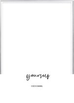 Poster Met Metaal Zilveren Lijst - Coco Chanel Poster (21x30cm)