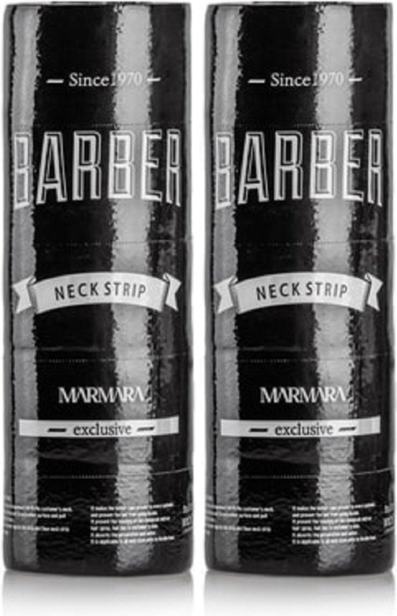 Marmara Barber Premium Quality Nekpapier 2-pack Voordeelbundel - Nekkragen - Neckstrips - 100% Waterdicht, Hoge Kleefkracht en Wegwerpbaar - Halskraag - Hygiëne en Netheid - Pre-cut Ontwerp - Halskraag - 100% Cellulose - Zeer Flexibel