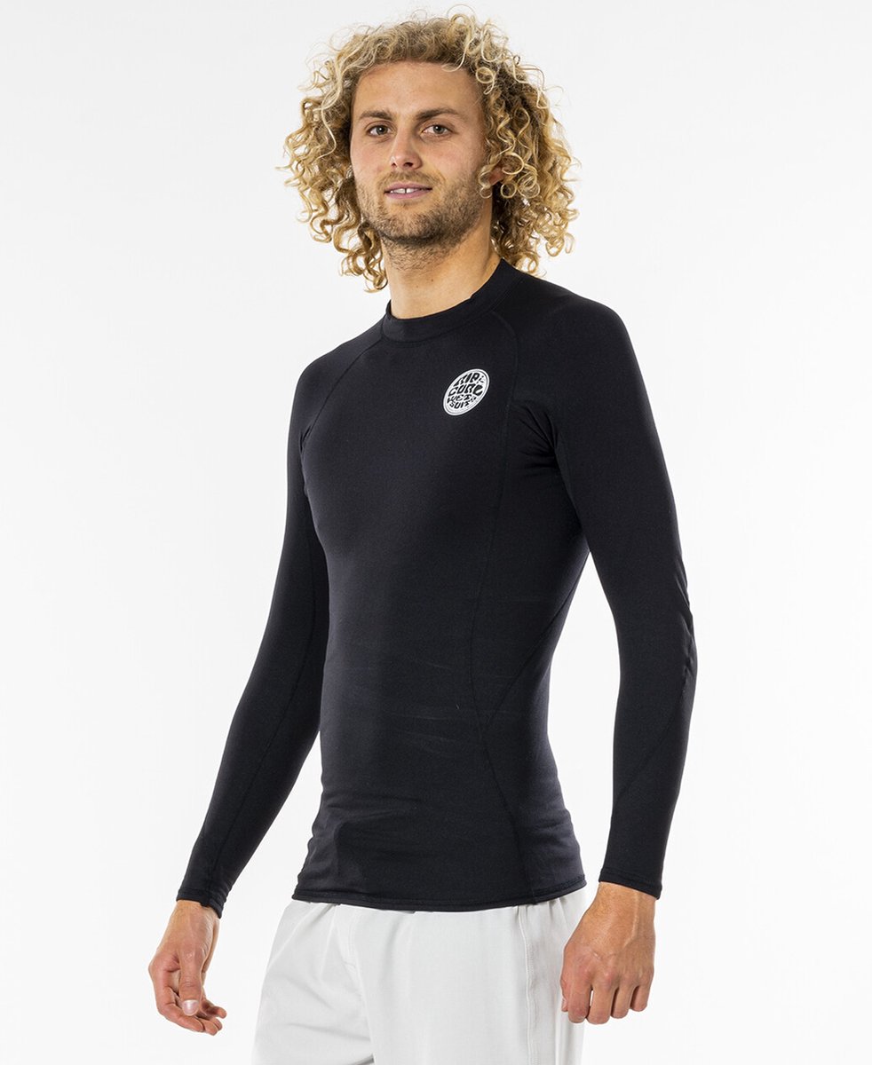 Rip Curl UV-rashguard voor heren Thermopro Lange mouw Zwart