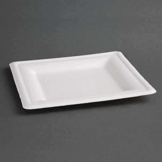 Foto: Fiesta green composteerbare bagasse borden vierkant 50 stuks fiesta green fc520