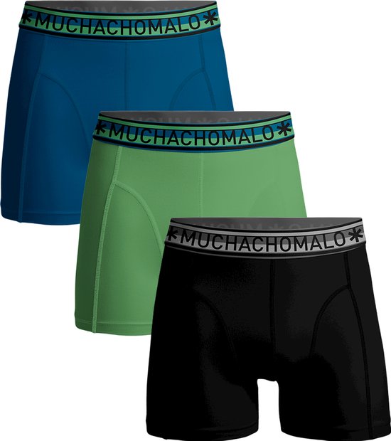 Muchachomalo - 3-pack onderbroeken heren - Elastisch katoen - Zachte waistband - Effen kleuren