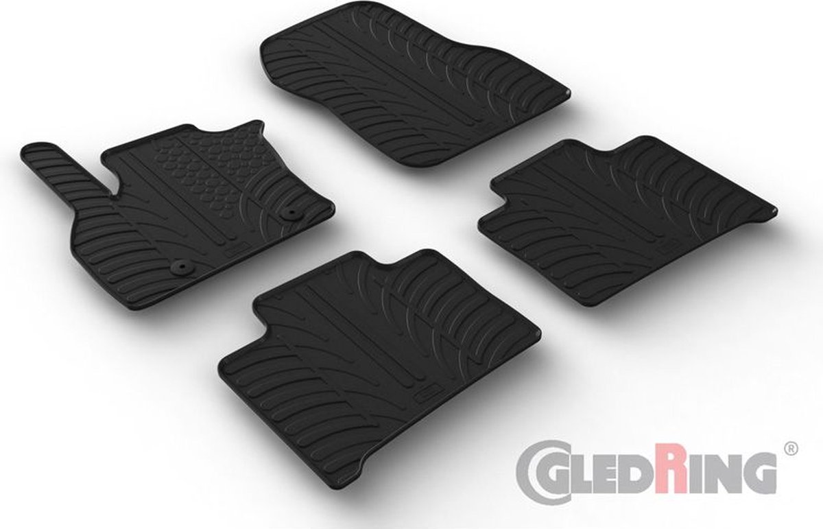 Rubbermatten passend voor Renault Zoe I 2012-2019 & II 2019- (T profiel 4-delig montageclips)