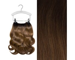 Balmain Hair Dress 45 cm. - Memory®Hair - kleur Milan, mix van chocolade bruine tinten
