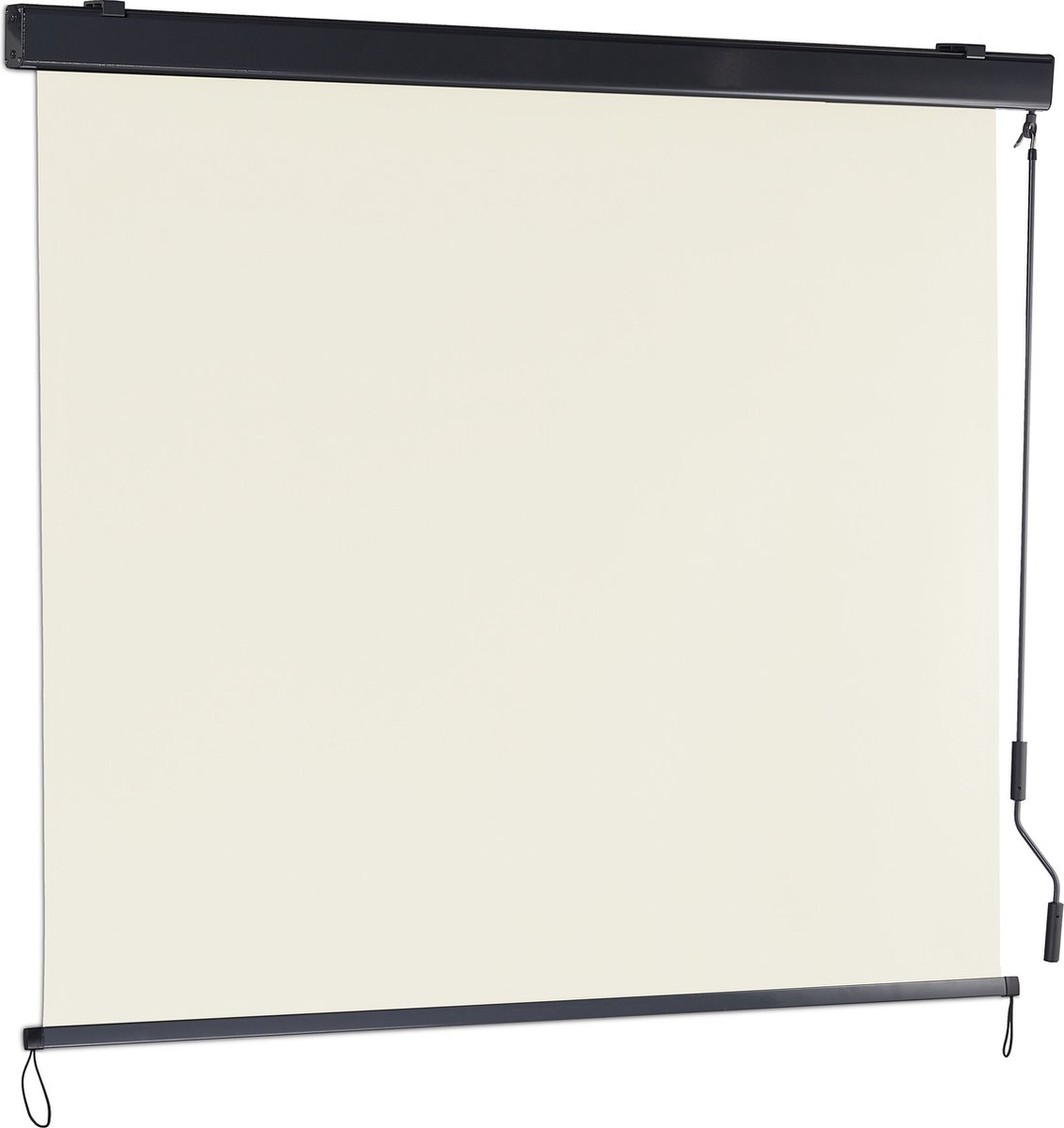 Relaxdays verticaal zonnescherm 250x160 cm - verticale luifel - balkon zonwering beige