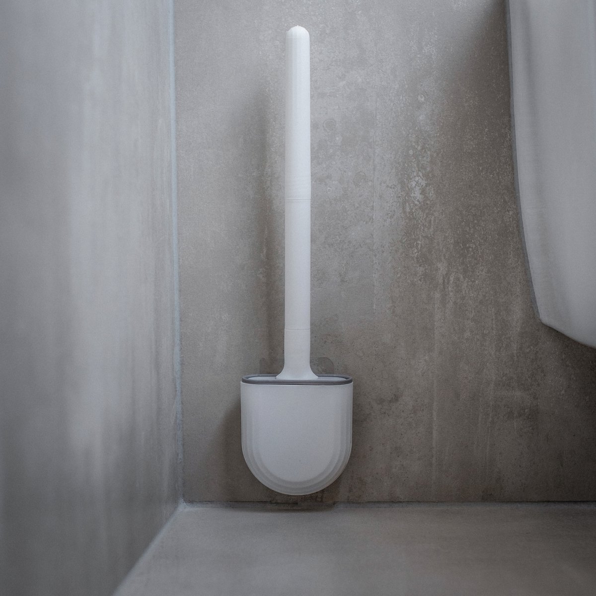 WC borstel – Siliconen – Wit – WC borstel met houder – Vrijstaand – Hangend – WC borstel en houder – WC borstel wit