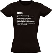 Iris grappig Dames t-shirt | verjaardag | cadeau | kado | shirt | Zwart
