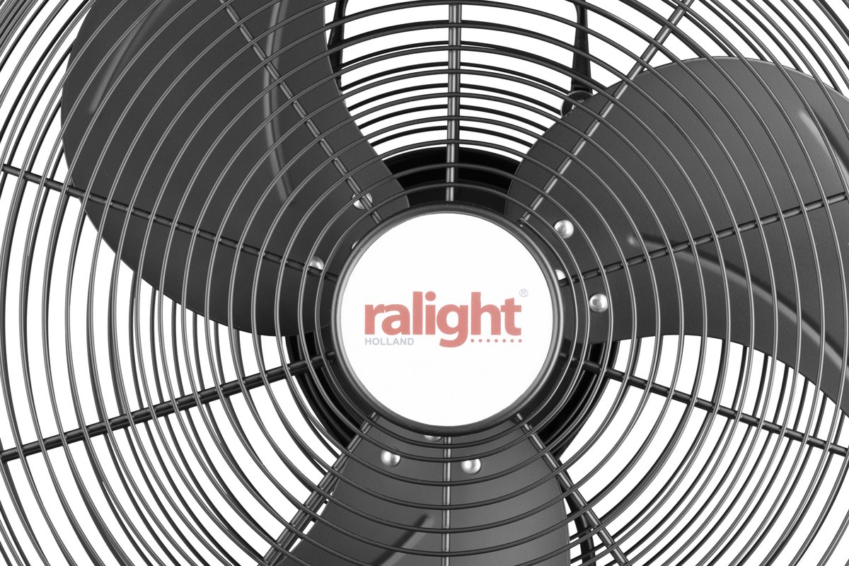 Ralight - Wandventilator 45cm - Professionele kwaliteit - Zwart - 3 standen - Zwenkbaar - Erg sterk en krachtig — afbeelding 8