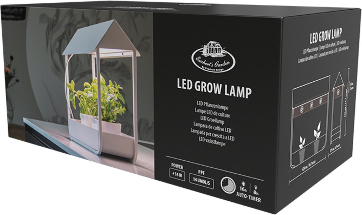 Esschert - Lampe de croissance des Plantes serre blanche - y compris lampe  LED - avec