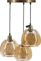 Hanglamp glas goud - glass roest - verlichting glas