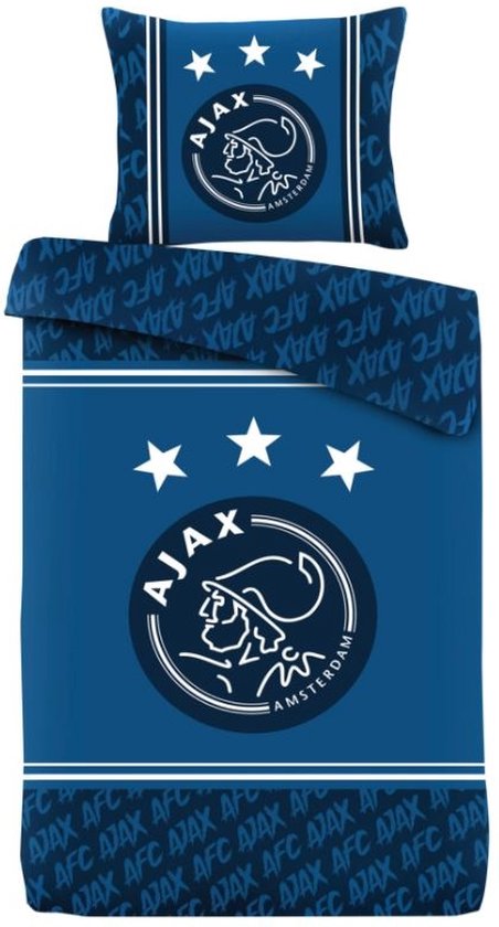 AJAX Dekbedovertrek Logo Blauw 140x200 | bol.com