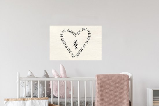 Stickers muraux - Citations - Amour - Proverbes - Tu seras toujours mon toujours - 60x40 cm - Feuille adhésive