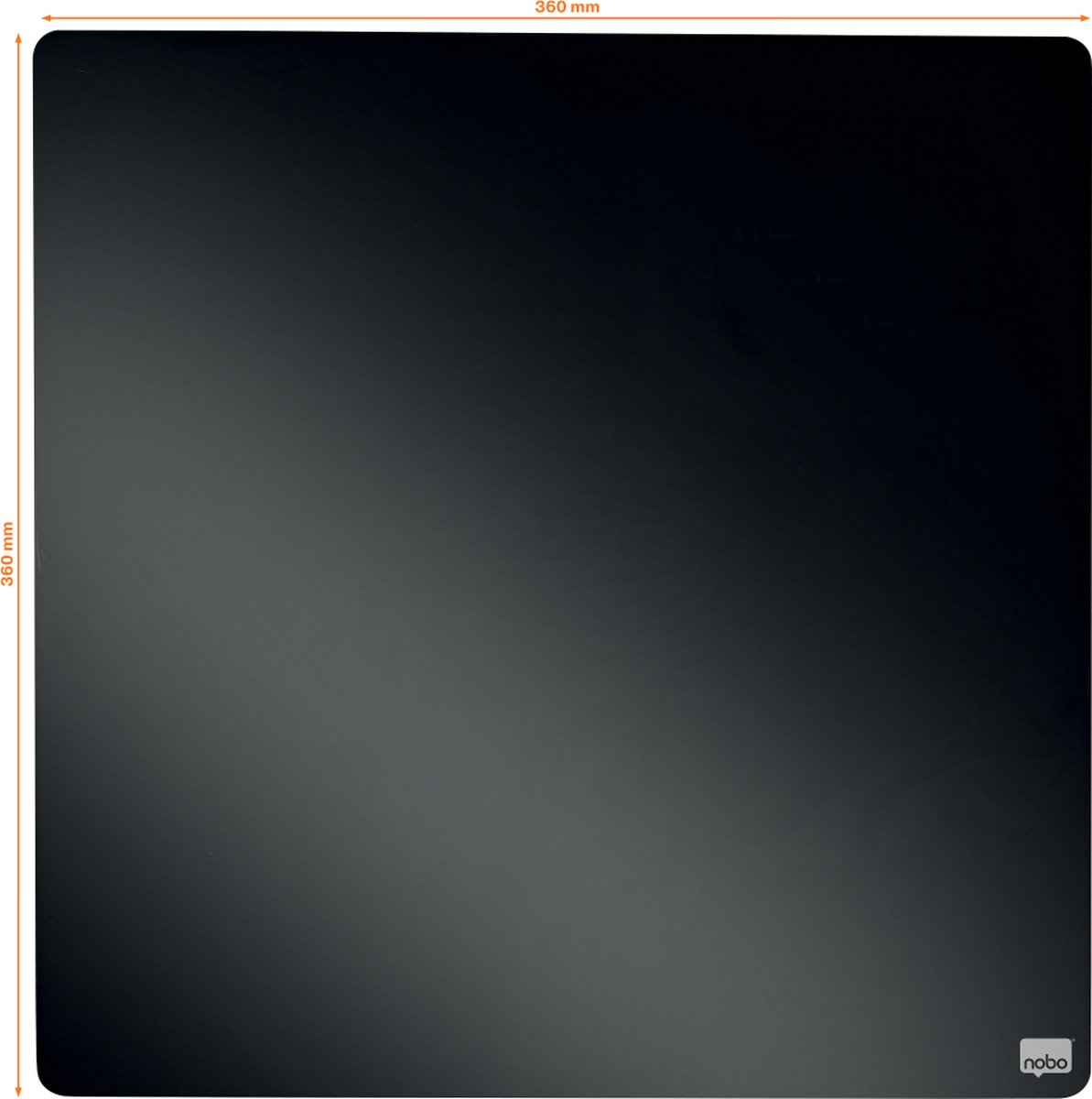 Nobo Magnetisch Whiteboard - Inclusief Whiteboard Marker, Magneten en Montagestickers - 36 x 36 cm - Zwart thumbnail 5