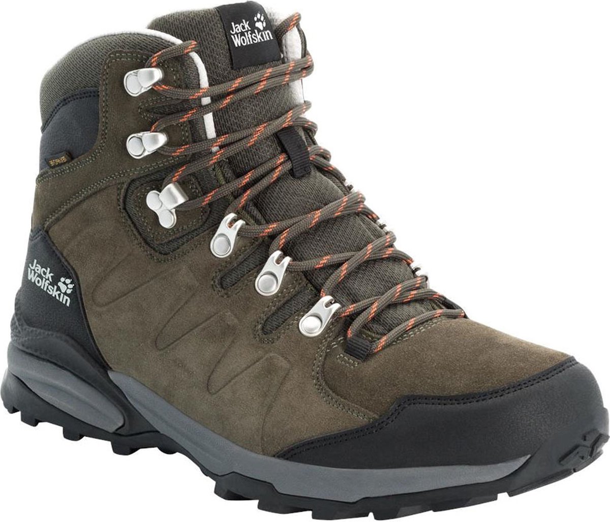 Jack Wolfskin REFUGIO TEXAPORE MID M Heren Wandelschoenen - khaki / phantom - Maat 45