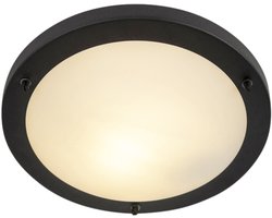 QAZQA yuma - Moderne LED Smart Plafondlamp incl. wifi - 1 lichts - Ø 310 mm - Zwart - Buitenverlichting