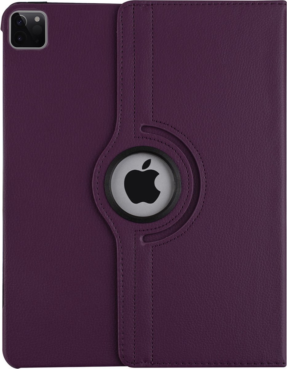 Apple iPad Pro 12.9 (2021) Book Case Tablethoes - Paars - 360 Graden Draaibaar