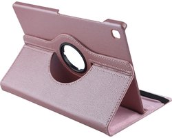 360 degree Draaibare Tablethoes gesschikt voor Samsung Galaxy Tab S5e 10.5 inch SMT720 - Rose Goud - Met 2 kijkstanden - Vegan Leder - XLmobiel.nl (T720)