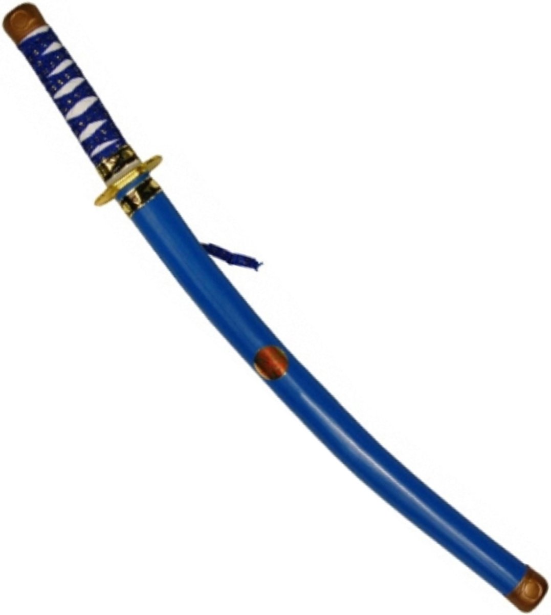 Ninja verkleed zwaard - blauw - van plastic - 60 cm - carnaval verkleed feest wapens