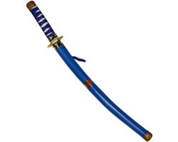 Ninja verkleed zwaard - blauw - van plastic - 60 cm - carnaval verkleed feest wapens