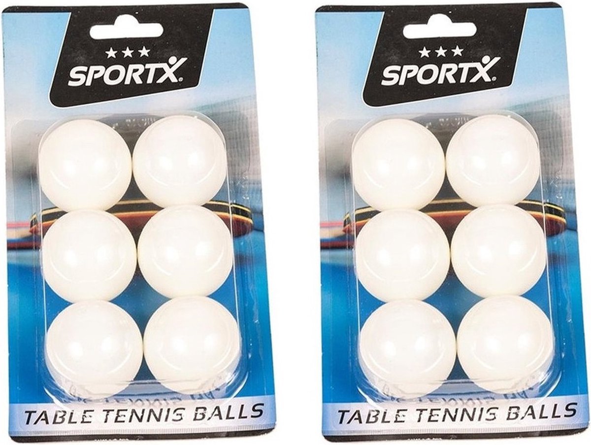 SportX Tafeltennis ballen - 12x st - 40 mm - ping pong balletjes - pingpongballen - speelgoed