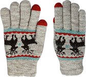 Peachy Handschoenen Touch Tip Gloves Herten comfortabel gebreid - Grijs