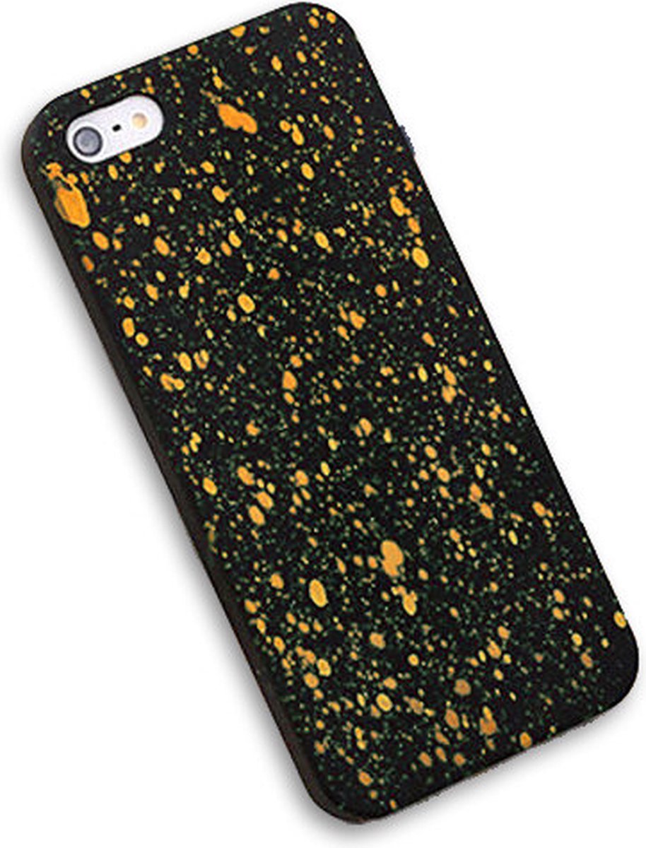 Peachy Zwart Oranje Sterrenhemel Hoesje geschikt voor iPhone 6 Plus 6s Plus Case
