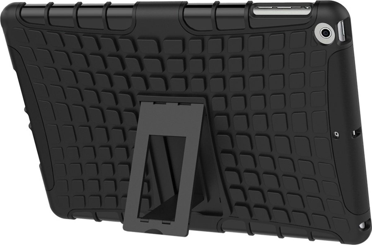 Peachy Zwarte survivor geschikt voor iPad 2017 2018 case hoes standaard