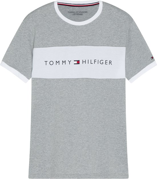 Tommy Hilfiger - Heren - T-shirts SS - Grijs - S | bol.com