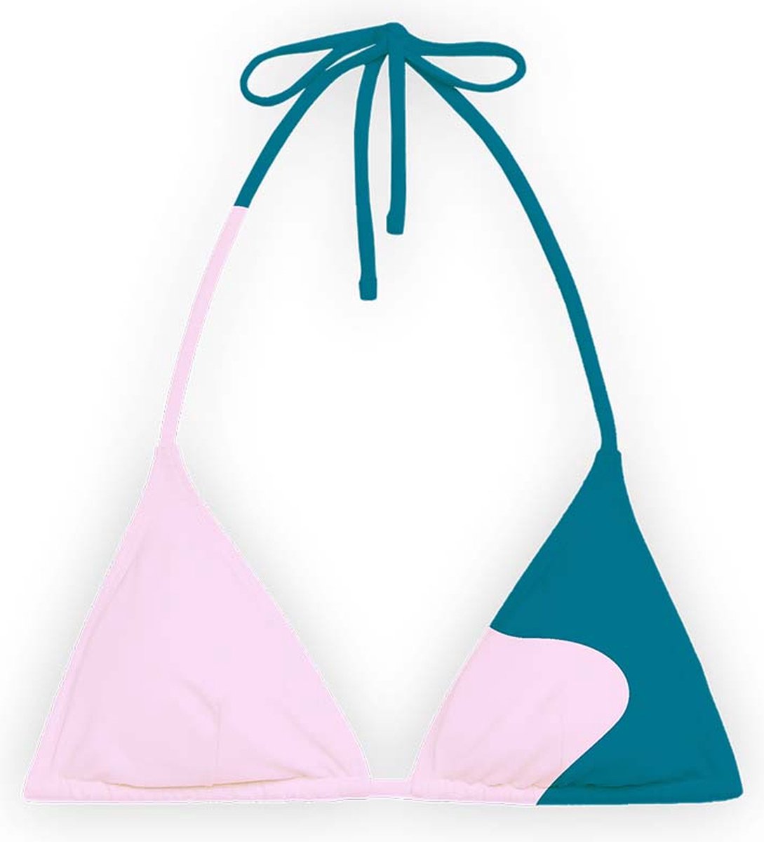 Sea'sons Official - Kleurveranderend - Triangle Bikini Top - Teal-Pink - XL