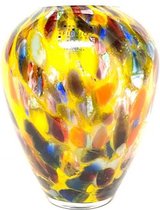 Design Vaas Alore - Fidrio FIESTA - glas, mondgeblazen bloemenvaas - hoogte 22 cm