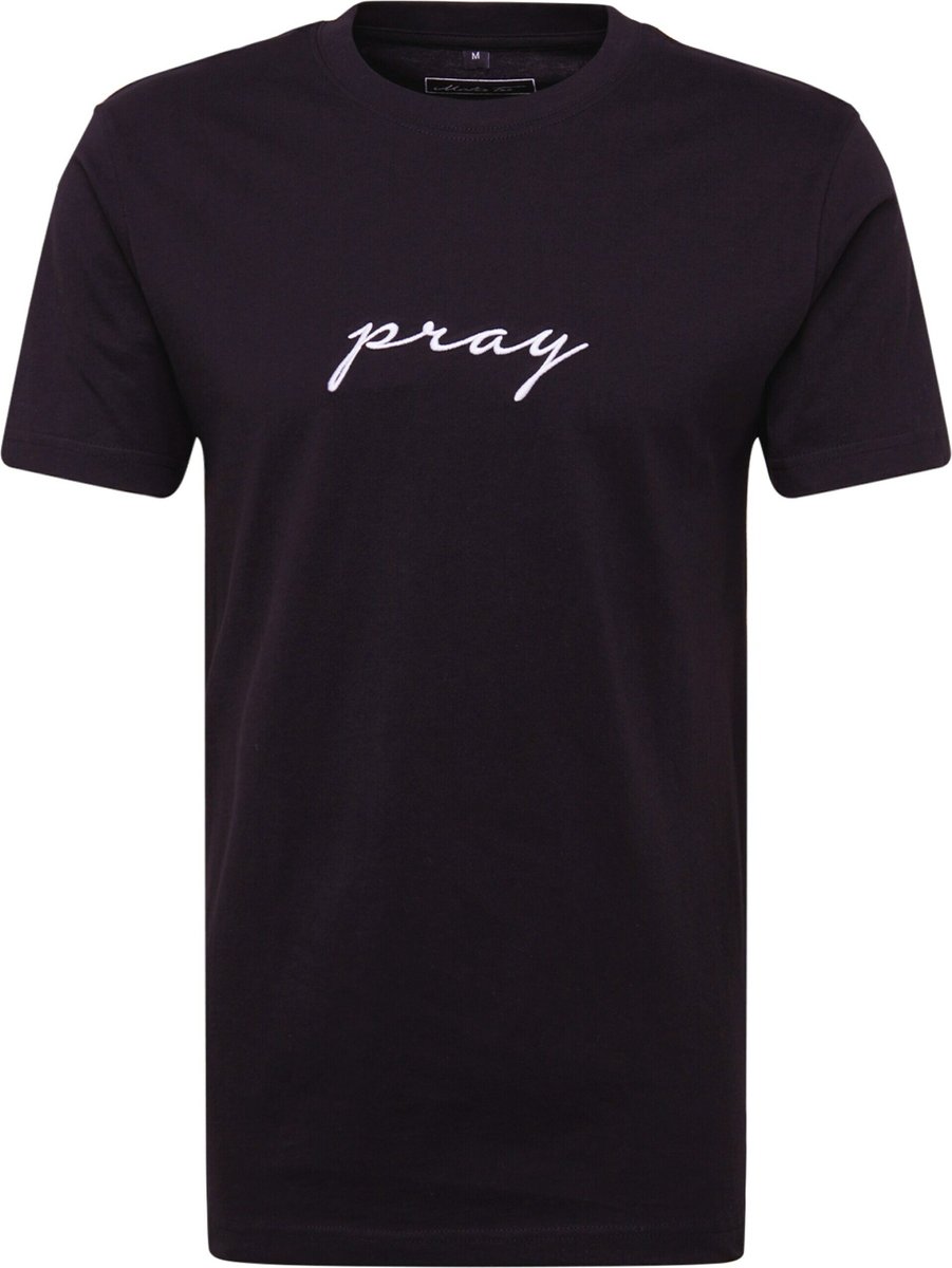 Mister Tee Pray EMB Heren Tshirt 2XL Zwart