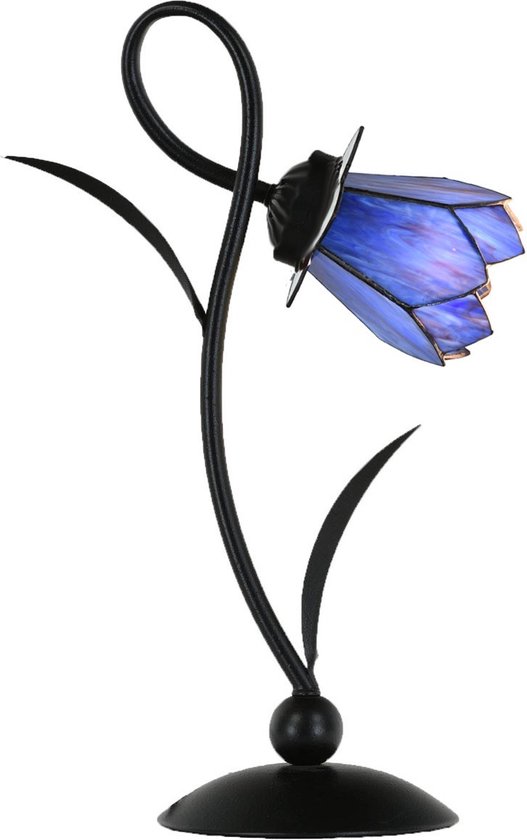 Art Deco Trade - Tiffany Tafellamp Lovely Blue Lotus