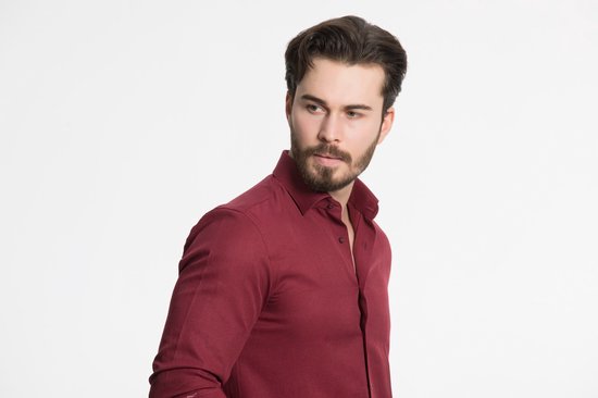 Heren Overhemd Rood - Baurotti Lange Mouw Regular Fit