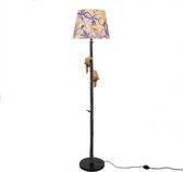 Vloerlamp Ø 37*165 cm E27*60W Zwart,  Goudkleurig Metaal, Textiel Papegaai, Apen Staande Lamp Woonaccessoires Woondecoratie
