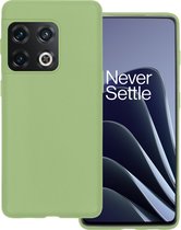 Hoes Geschikt voor OnePlus 10 Pro Hoesje Siliconen Back Cover Case - Hoesje Geschikt voor OnePlus 10 Pro Hoes Cover Hoesje - Groen.
