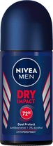 3x Nivea Men Deodorant Roller Dry Impact 50 ml
