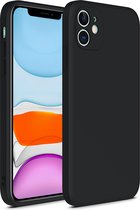 Smartphonica iPhone 12 Mini siliconen hoesje met zachte binnenkant - Zwart / Back Cover geschikt voor Apple iPhone 12 Mini