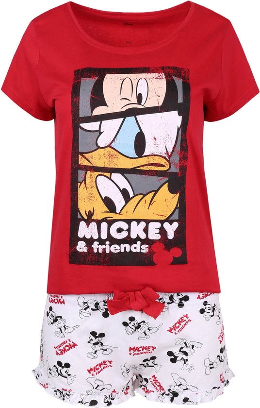 Rood-witte pyjama voor dames met korte mouwen - Mickey Mouse DISNEY / L