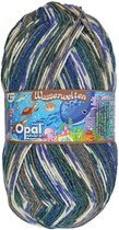 Opal Sokkenwol Wasserwelten 100 gram nr 11144 Blauw Groen