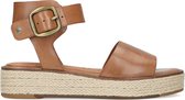 No Stress - Dames - Cognac leren sandalen - Maat 37