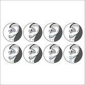 Aramat jewels ® - Zilveren keltische claddagh oorbellen 925 zilver 8mm geoxideerd