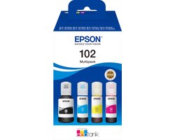 Epson 102 - EcoTank Inktflessen - Multipack - Kleur / Zwart