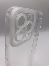 Hoogwaardige Siliconen hoesje met bescherming rondom Camera/Lens - Geschikt voor iPhone 13 Pro Max - Transparant (Let OP: Past Alleen 13 Pro Max)
